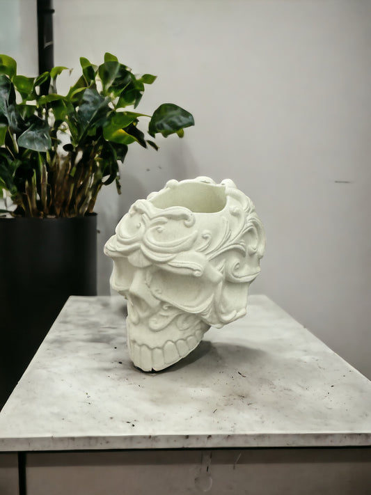 Totenkopf-Vase aus Beton - SaliDecor